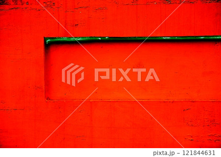 Rectangular niche in a concrete wall, colorful background of a concrete wall  121844631