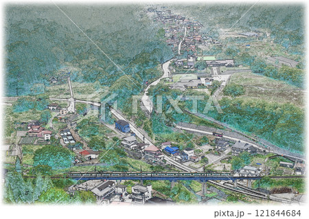 山寺、五大堂からの風景 121844684
