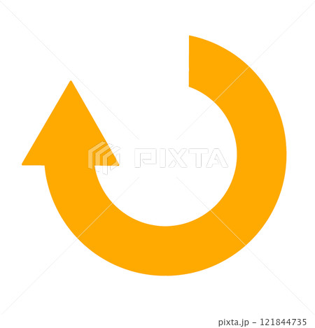 時計回りの円の矢印のイラスト 121844735