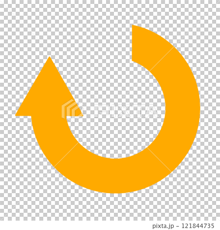 時計回りの円の矢印のイラスト 121844735