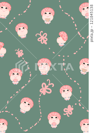 seamless pattern with yellow flowers 121845138