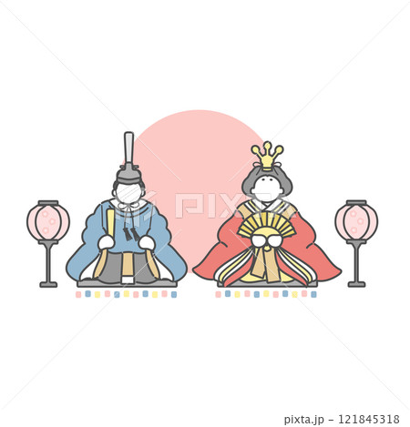 ひなまつり　ひな祭り　イラスト 121845318