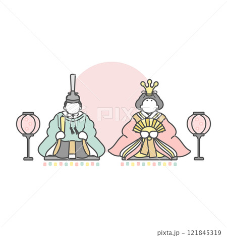 ひなまつり　ひな祭り　イラスト 121845319