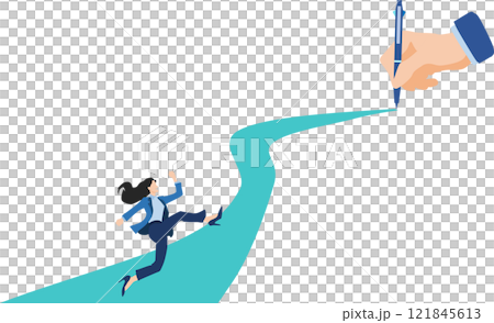 目標達成へのロードマップのイラスト 目標達成へのロードマップのイラスト 121845613