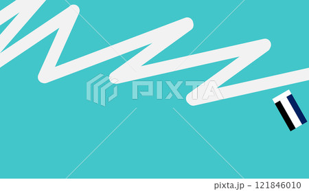 消しゴムで消すグラフィック素材イラスト 121846010