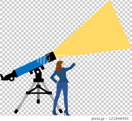 Illustration of a businesswoman thinking about business strategies Illustration of a businesswoman thinking about business strategies 121846493