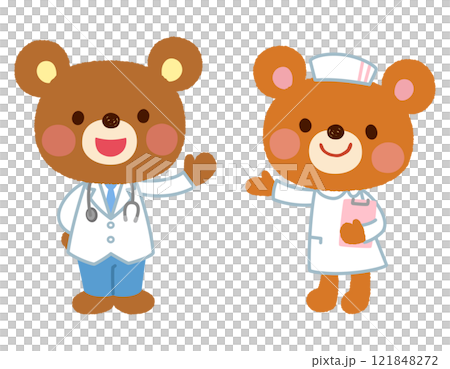 クマのお医者さん　クマの看護師さん 121848272