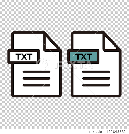 TXT format file icon set 121848282