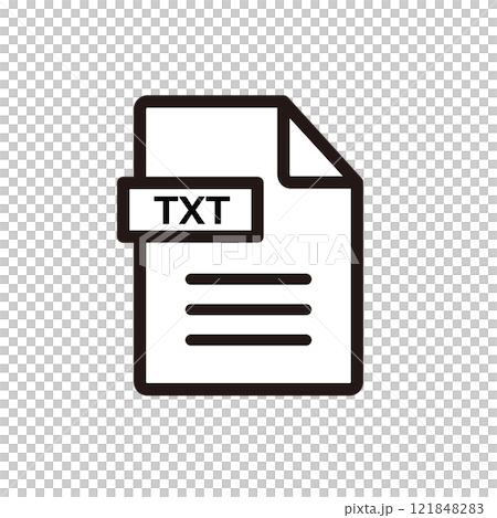 TXT format file icon TXT format file icon 121848283