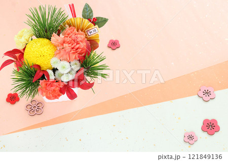 お正月の生け花 121849136