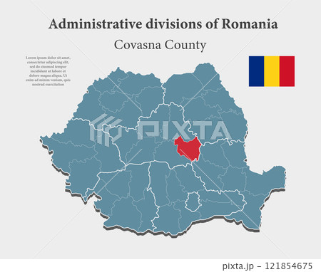 Vector map Romania - Covasna County 121854675