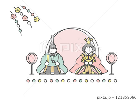 ひなまつり　ひな祭り　イラスト 121855066