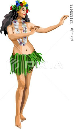 Hawaiian Hula Dancer Sexy Girl Hawaiian Hula Dancer Sexy Girl 121855478