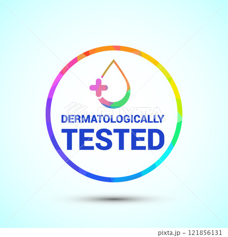 Dermatologically tested icon design illustration, dermatology test and dermatologist clinic icon Dermatologically tested icon design illustration, dermatology test and dermatologist clinic icon 121856131