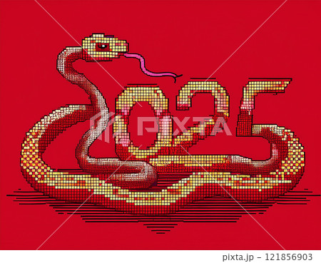 Pixel Art Happy Chinese New Year 121856903