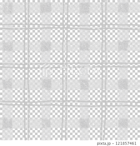 Gray Plaid Gingham Hand Drawn Background Pattern Overlay 121857461