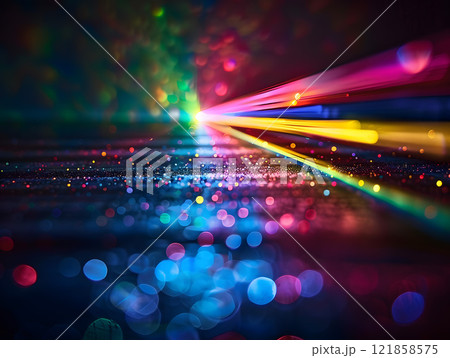 キラキラ光の放射線背景 キラキラ光の放射線背景 121858575