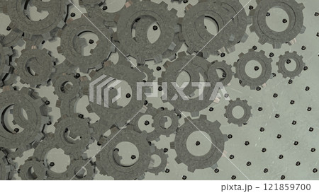 The Metal Gear for engine or Background concept 3d rendering. 121859700