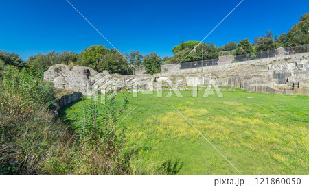 Anfiteatro Severiano in beautiful town of Albano Laziale timelapse hyperlapse, Italy Anfiteatro Severiano in beautiful town of Albano Laziale timelapse hyperlapse, Italy 121860050