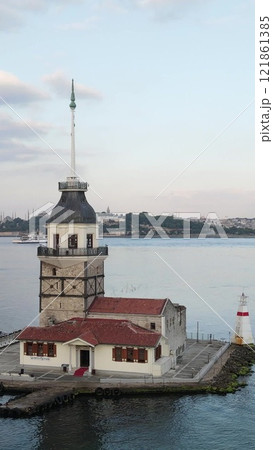 Maiden's Tower istanbul aerial view 121861385