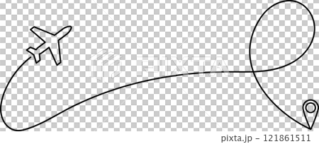 Airplane route line 121861511