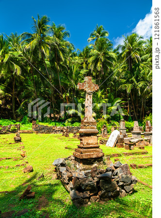 Cemetery on Ile Saint Joseph - Salvation Islands in French Guiana, South America 121861568