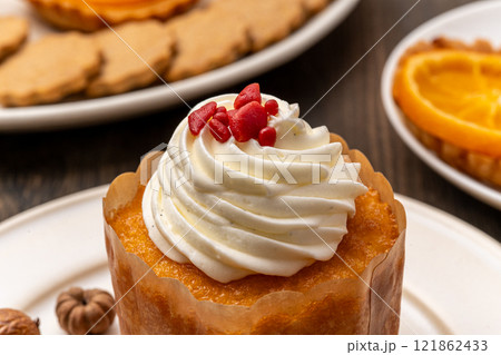 オシャレなパンケーキでティータイム オシャレなパンケーキでティータイム 121862433