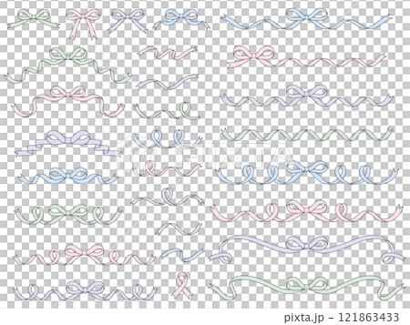 絲帶框架向量插圖集線描絲帶裝飾 121863433