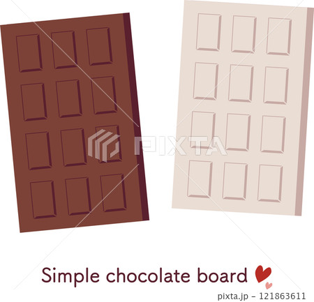 シンプルかわいい板チョコアイコンセット 121863611
