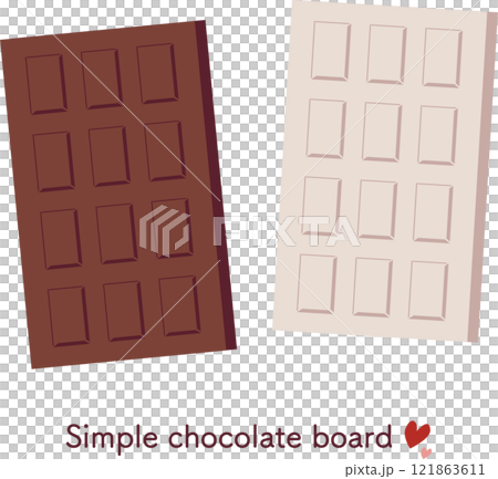 シンプルかわいい板チョコアイコンセット 121863611