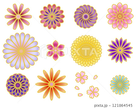 花の素材セット　C-2 121864545