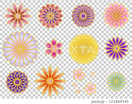 花の素材セット　C-2 121864545