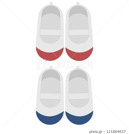 学校生活でよく用いられるタイプの上靴 121864637