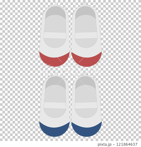 学校生活でよく用いられるタイプの上靴 121864637