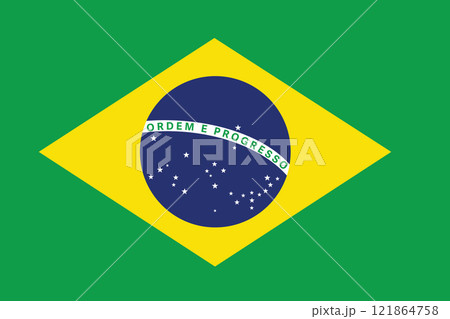 Brazil flag, the national flag, Vector illustration.  121864758