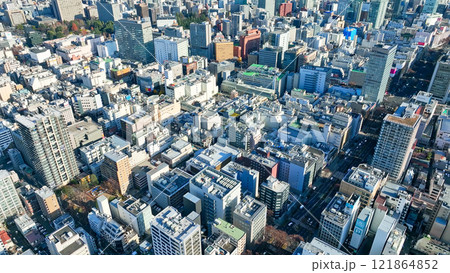 現代都市のドローン空撮 現代都市のドローン空撮 121864852
