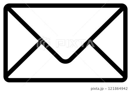 メールアイコンのイメージ ホワイト メールアイコンのイメージ ホワイト 121864942