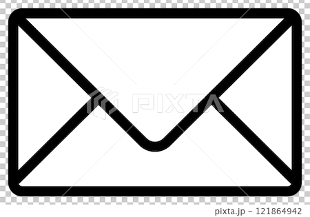 メールアイコンのイメージ ホワイト メールアイコンのイメージ ホワイト 121864942
