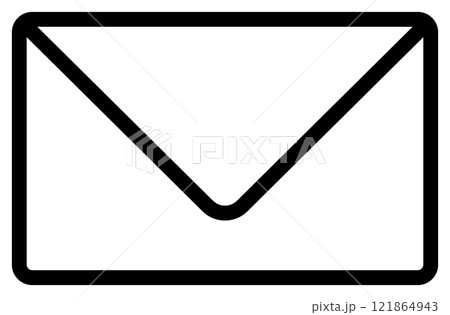 メールアイコンのイメージ ホワイト メールアイコンのイメージ ホワイト 121864943