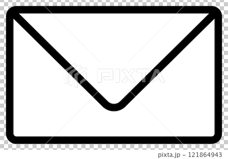 メールアイコンのイメージ ホワイト メールアイコンのイメージ ホワイト 121864943