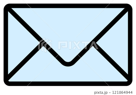 メールアイコンのイメージ 水色 121864944