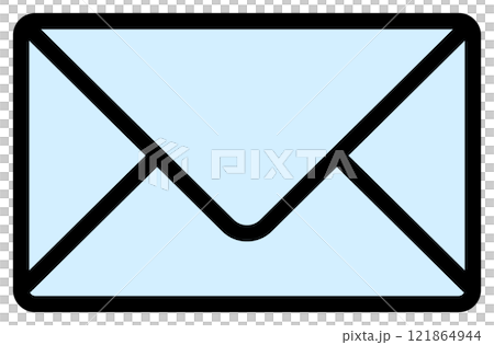 メールアイコンのイメージ 水色 121864944