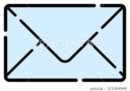 メールアイコンのイメージ 水色 121864946
