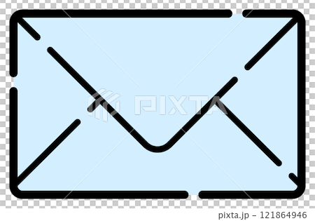 メールアイコンのイメージ 水色 121864946
