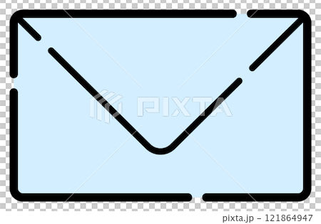 電子郵件圖示圖片淺藍色 電子郵件圖示圖片淺藍色 121864947