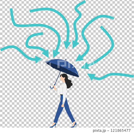 視線をブロックするビジネスウーマンのイラスト 視線をブロックするビジネスウーマンのイラスト 121865477