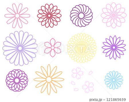 花の素材セット E-1 花の素材セット E-1 121865639