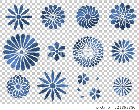 花のステンシルセット(和紙) B-2 花のステンシルセット(和紙) B-2 121865886