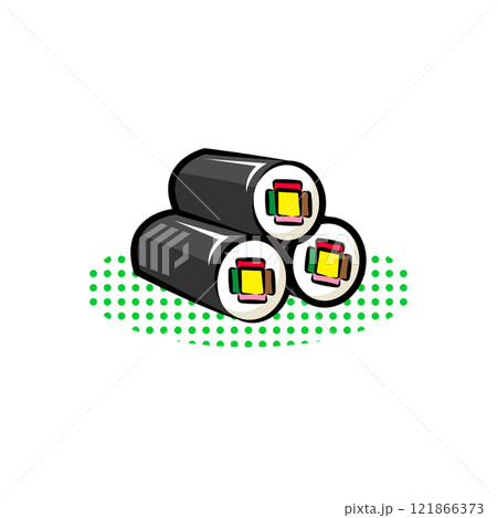 恵方巻き｜使える季節行事素材シリーズ(春)｜ポップなワンポイントイラスト 121866373