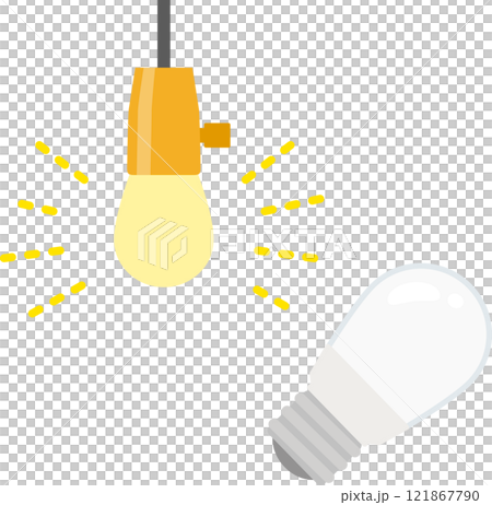 Simple pendant light and bulb 121867790